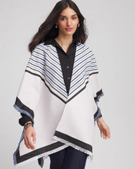 Woven Reversible Ruana Passport Blue - Chico's