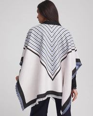 Woven Reversible Ruana Passport Blue - Chico's