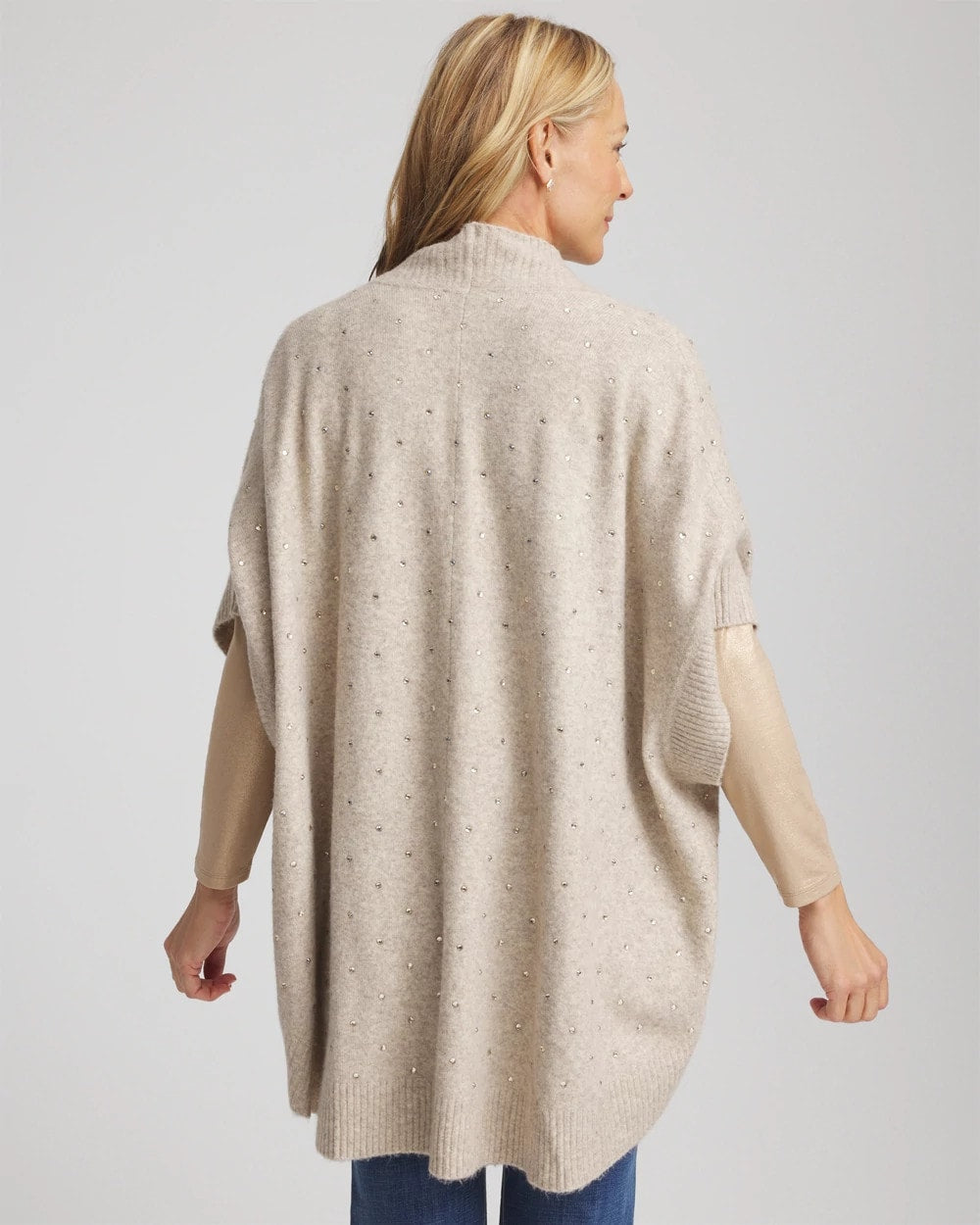 Embellished Cocoon Ruana Neutral - Chico's