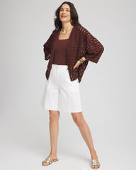 Short Woven Kimono Cacao - Chico's