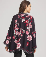 Short Floral Kimono Black - Chico's