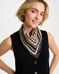 Polka Dot Square Scarf Black - Chico's