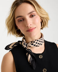 Polka Dot Square Scarf Black - Chico's