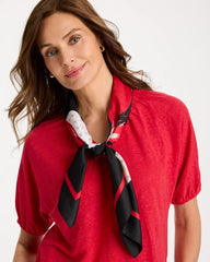 Polka Dot Floral Square Scarf Black - Chico's