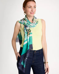 Printed Oblong Scarf Topanga Green - Chico's