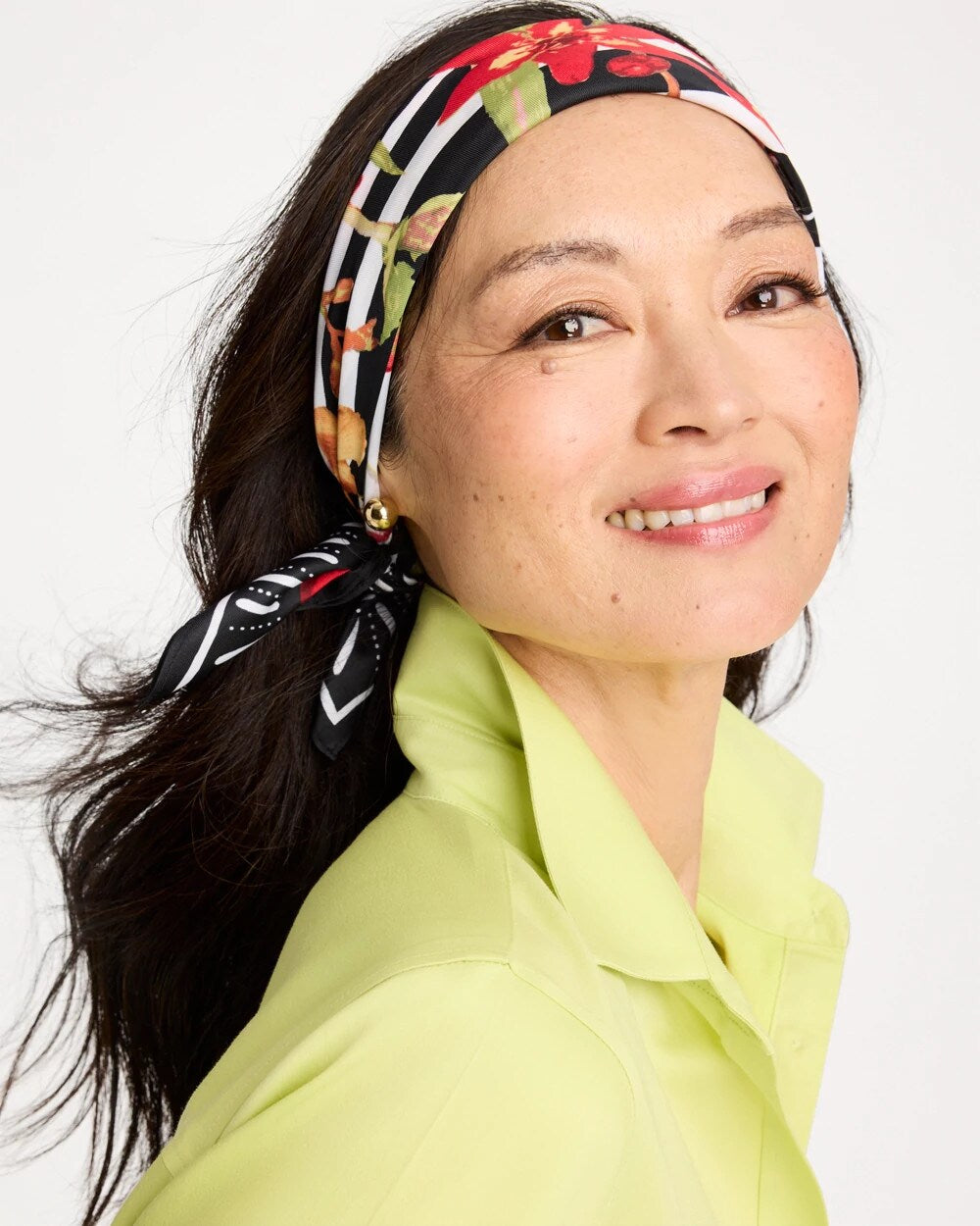 Tropical Square Scarf Black - Chico's
