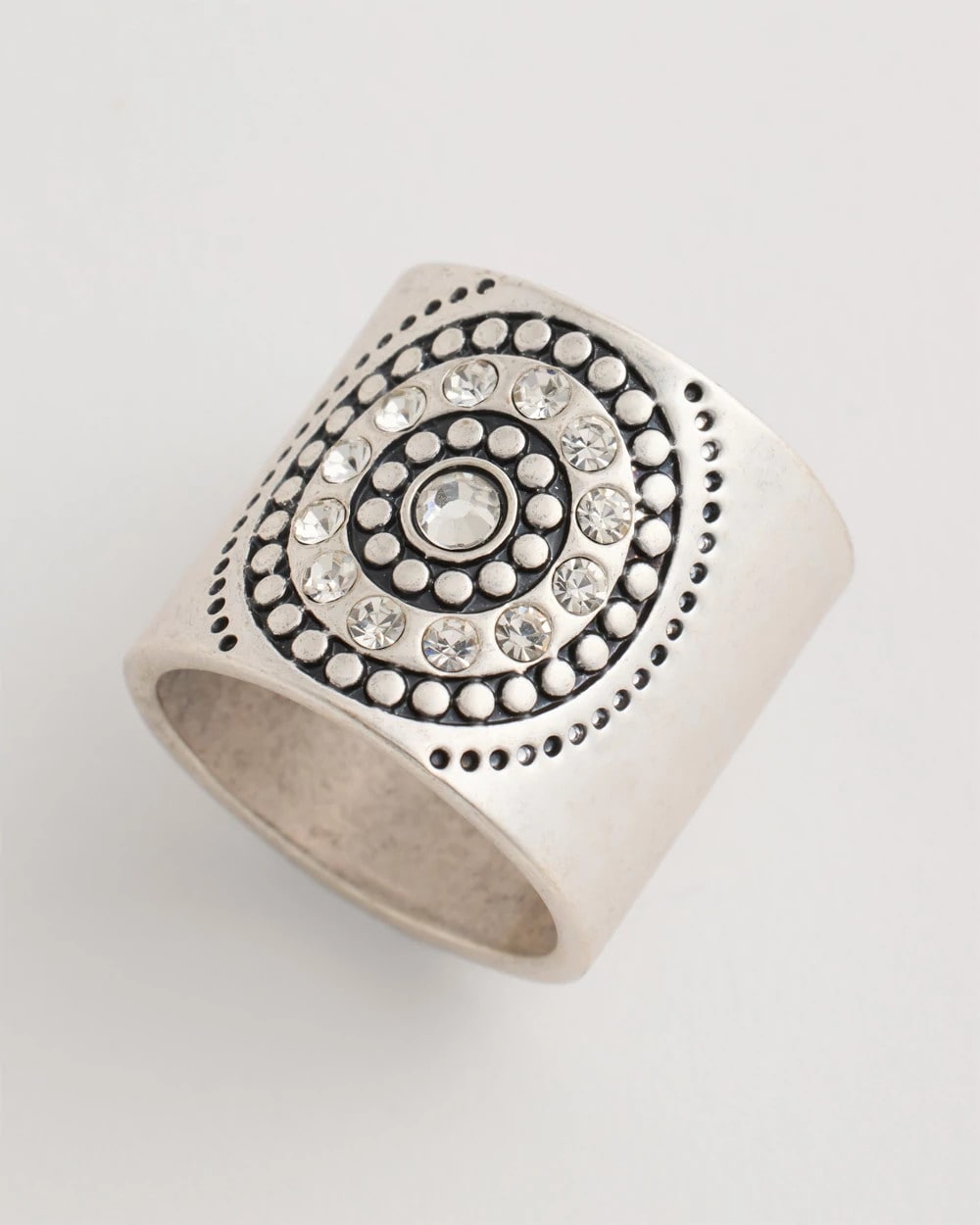 Medallion Motif Scarf Ring Silver - Chico's