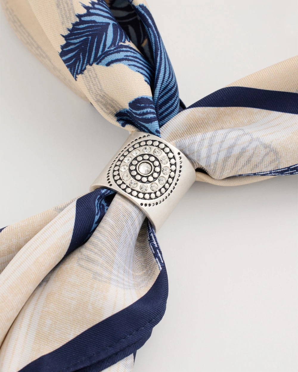 Medallion Motif Scarf Ring Silver - Chico's