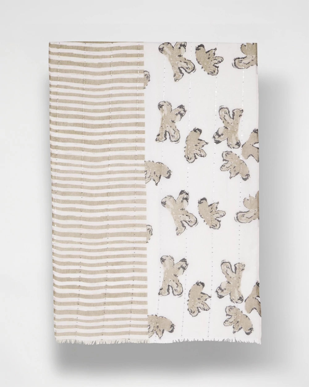 Striped Floral Oblong Scarf Neutral - Chico's