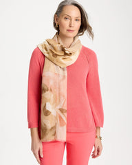 Neutral Floral Oblong Scarf Neutral - Chico's