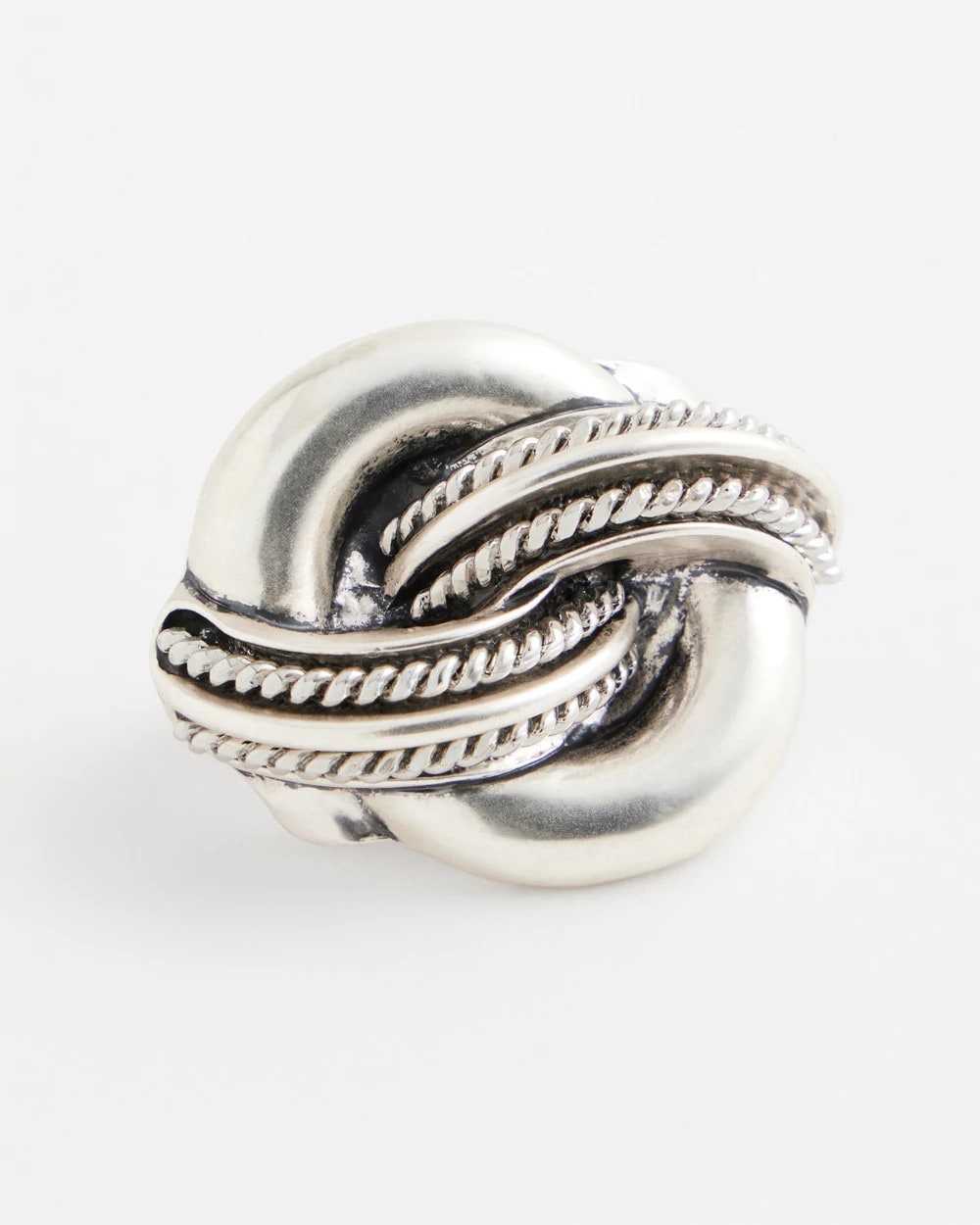 Silvertone Knot Scarf Ring Silver - Chico's