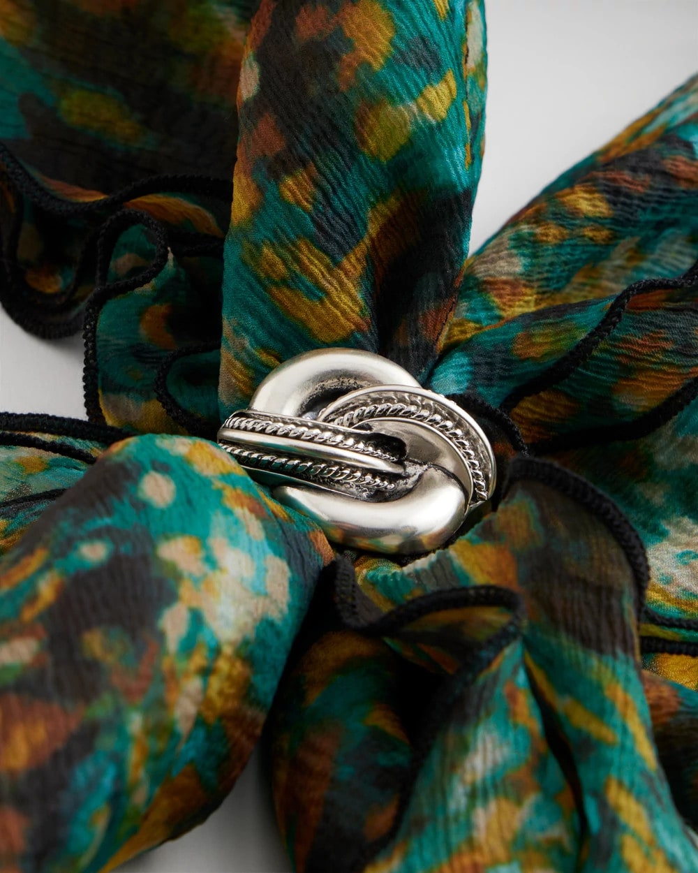 Silvertone Knot Scarf Ring Silver - Chico's