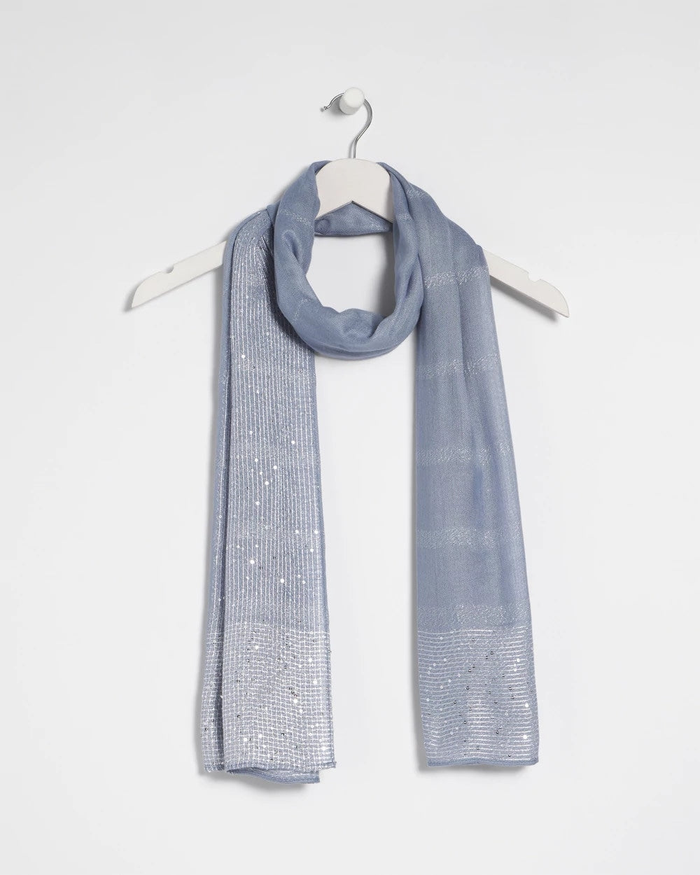 Lurex Trim Oblong Scarf Blue - Chico's