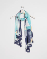 Artisanal Patch Oblong Scarf Passport Blue - Chico's