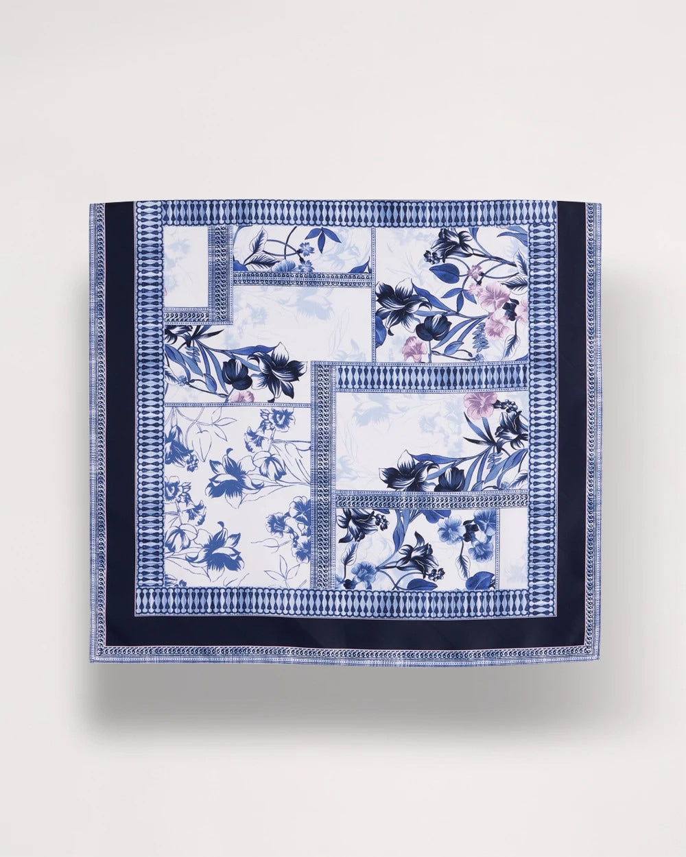 Ellie Sprigs Square Scarf Amparo Blue - Chico's