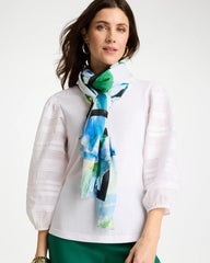 Blooming Brush Oblong Scarf Amparo Blue - Chico's