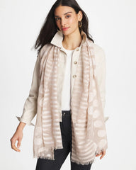 Neutral Polka Dot Oblong Scarf Neutral - Chico's