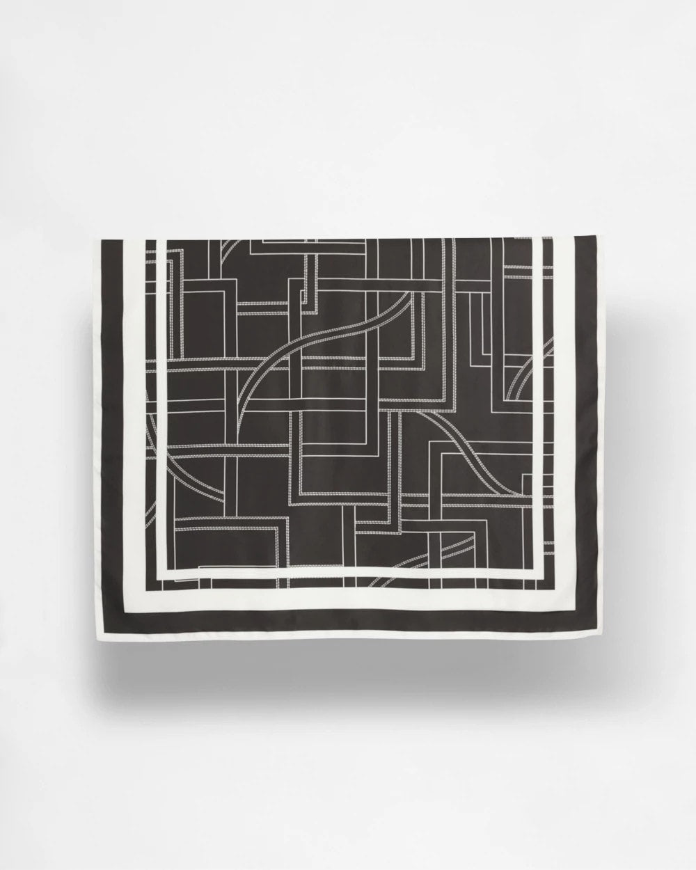 Graphic Stitch Square Scarf Black - Chico's
