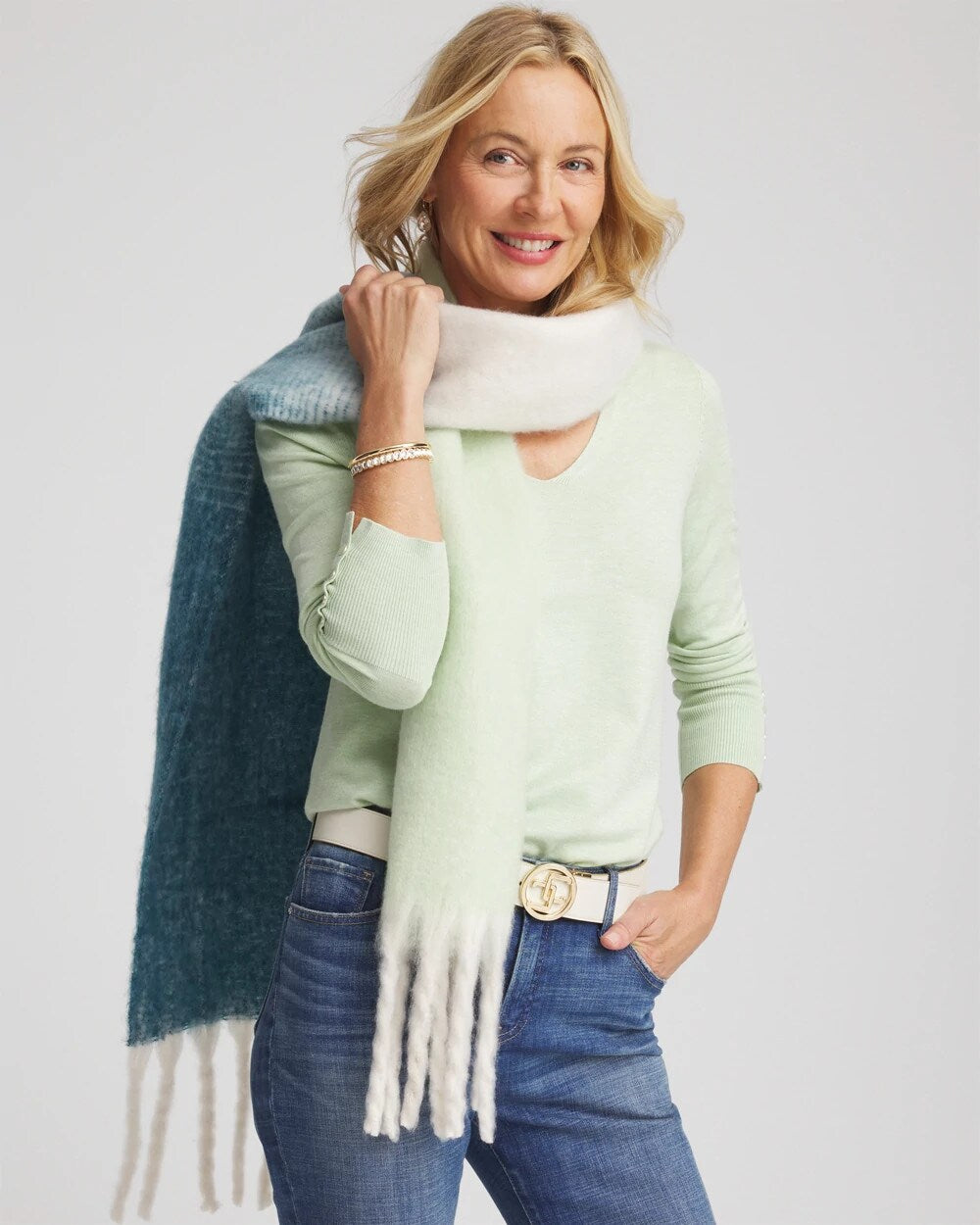 Cozy Ombre Oblong Scarf Cool Multi - Chico's