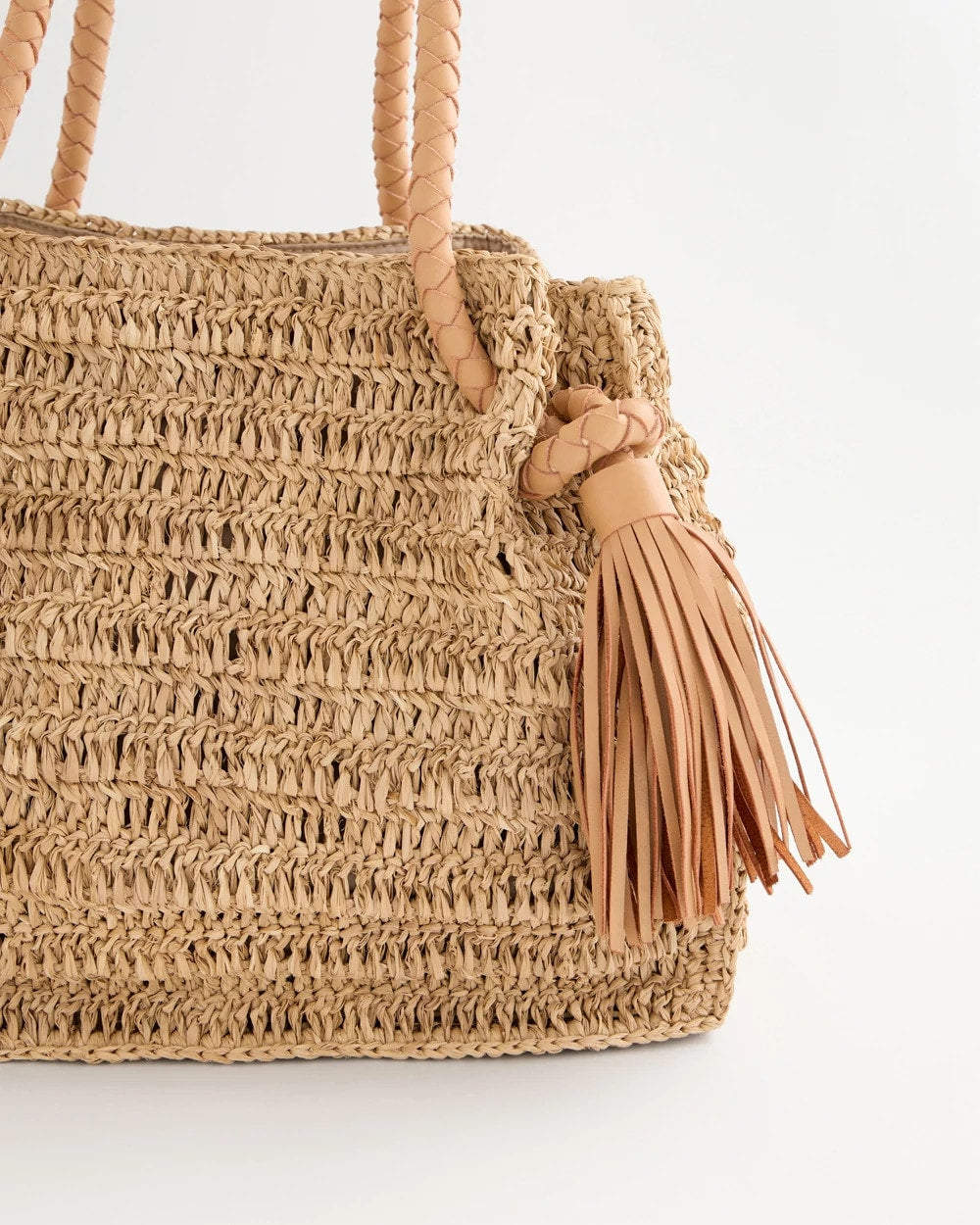 Chico's x Romi Boho 4-Tassel Tote Natural - Chico's