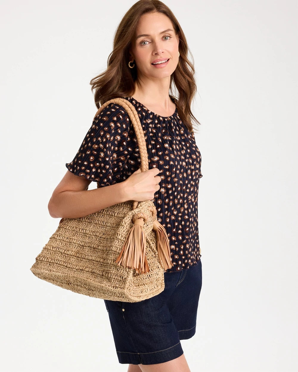 Chico's x Romi Boho 4-Tassel Tote Natural - Chico's