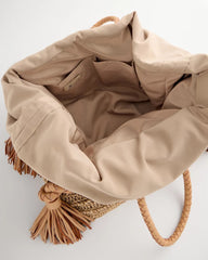 Chico's x Romi Boho 4-Tassel Tote Natural - Chico's