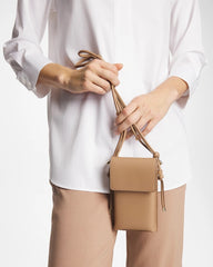 Leather Cross Body Phone Holder Bag Neutral - Chico's