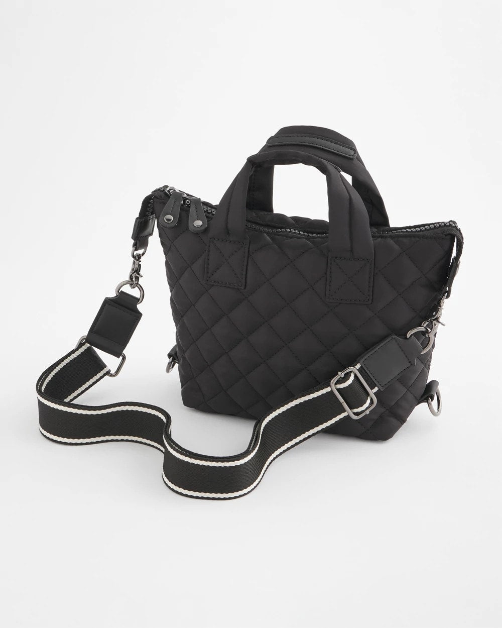 Quilted Cross Body Sport Tote Bag Black - Chico's