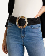 Chico's x Romi Oz Stretch Belt Black - Chico's