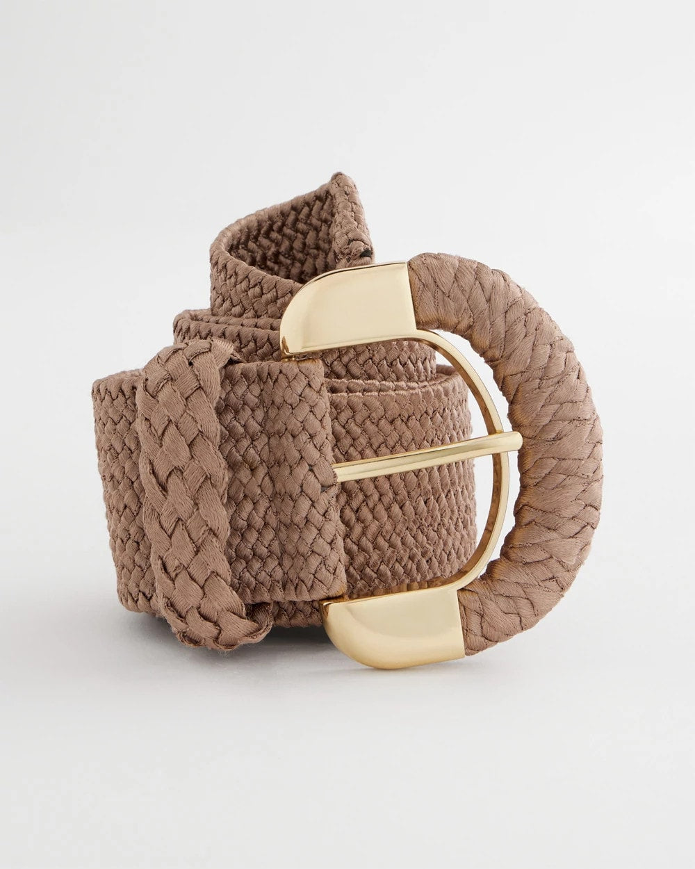 Satin Stretch Metal Belt Taupe - Chico's