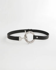 Silver Toggle Trouser Belt Black/Silver - Chico's