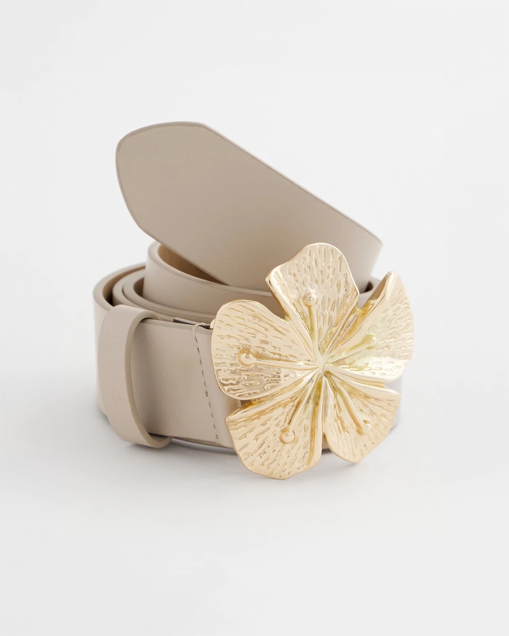 Floral Buckle Trouser Belt Neutral - Chico's