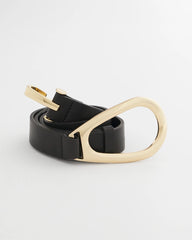 Interlock Buckle Slouch Belt Black - Chico's