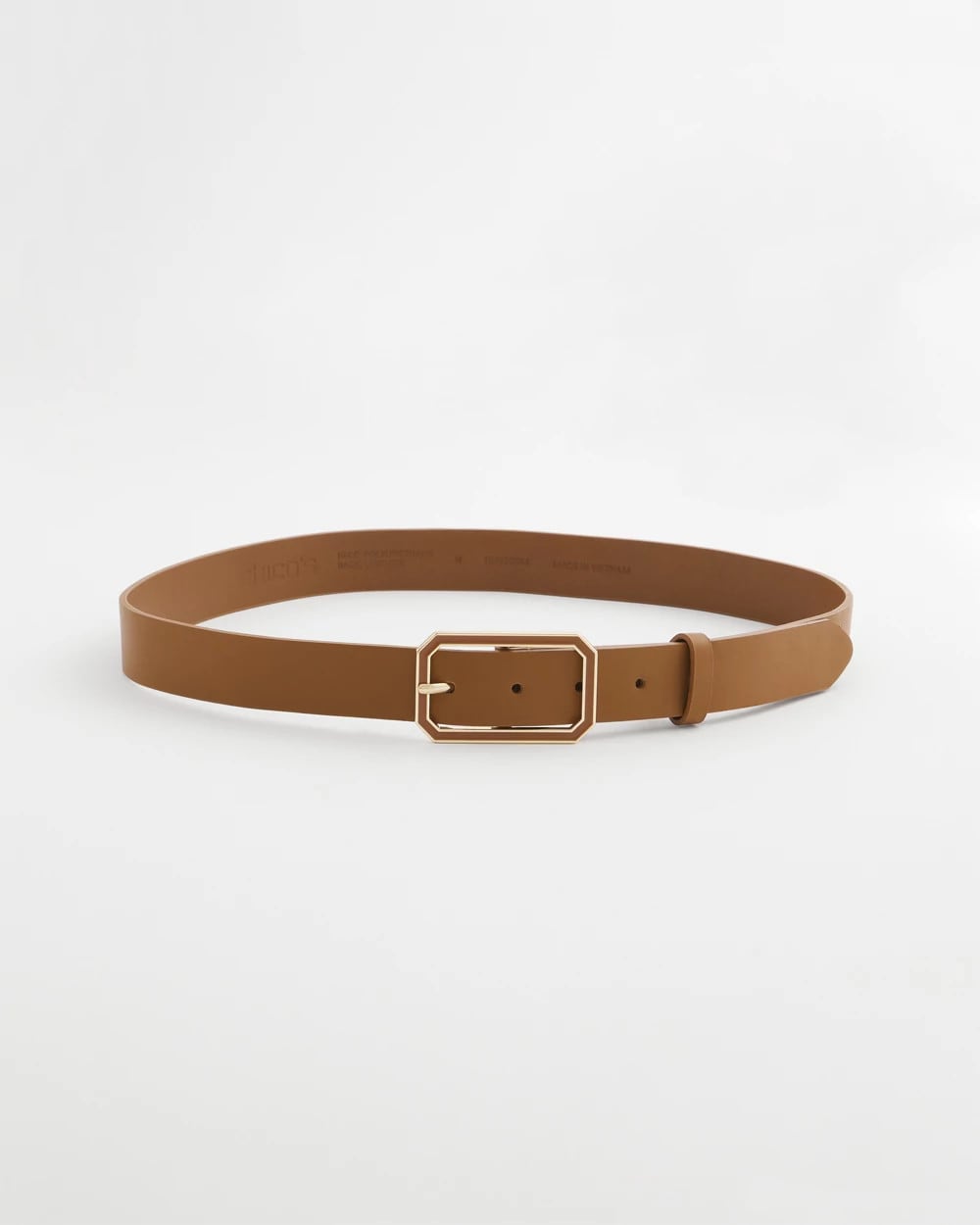 Cognac Enamel Buckle Trouser Belt Brown - Chico's