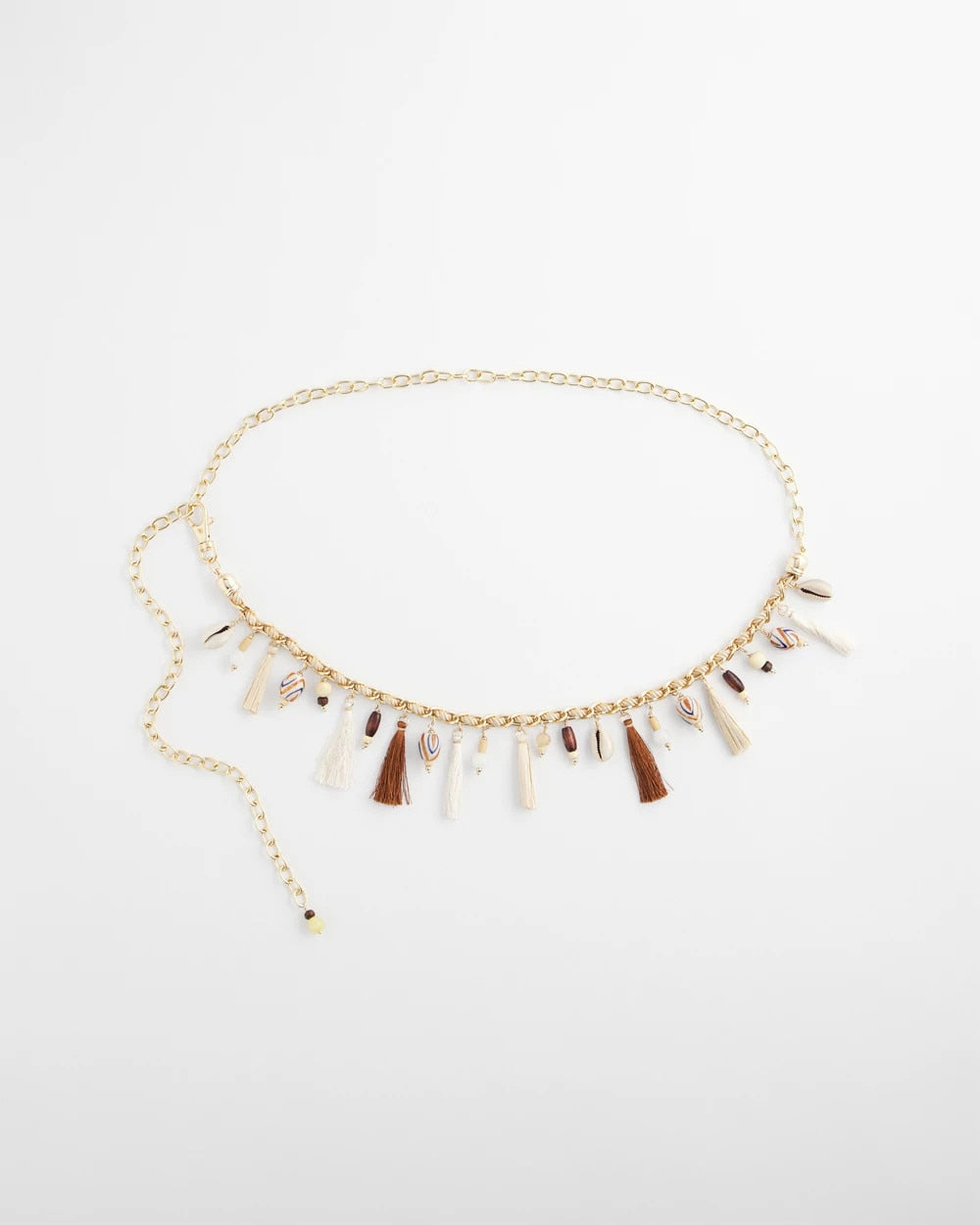 Novelty Beaded Chain Belt Natural - Chico's