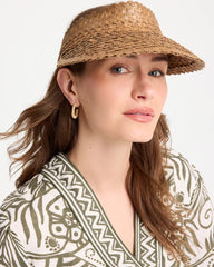 Chico's x Romi Santorini Visor Hat Brown - Chico's