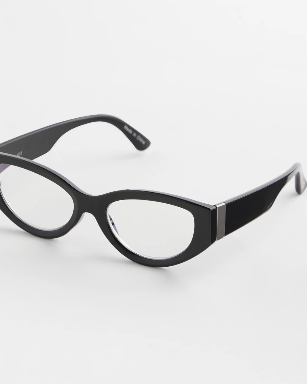 Cat Eye Metal Readers Black - Chico's