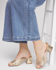Vinia Metallic Rope Block Heels Gold - Chico's