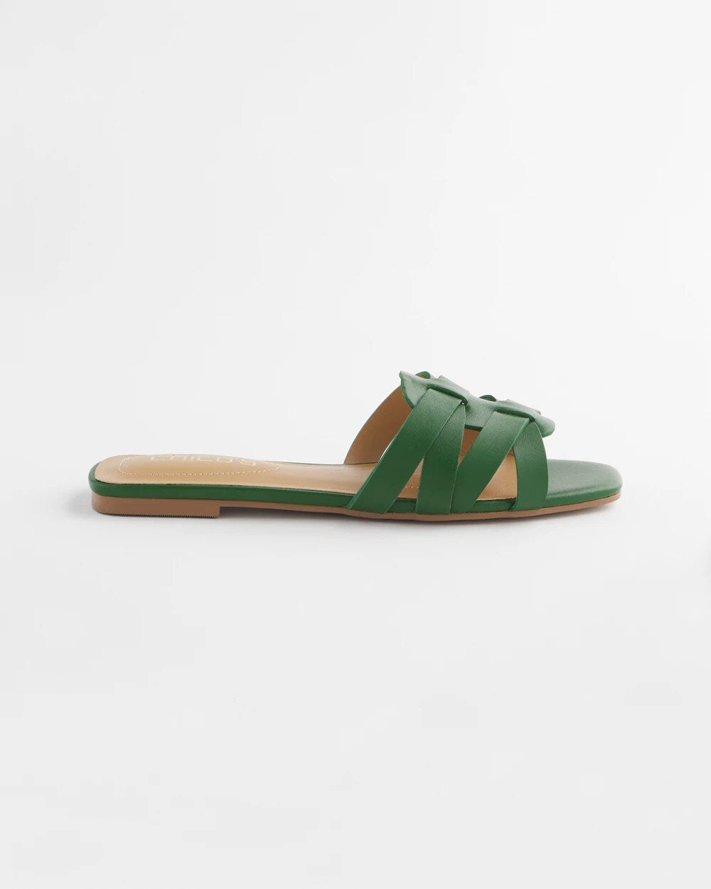 Cassidy Cross-Strap Slide Sandals Green - Chico's