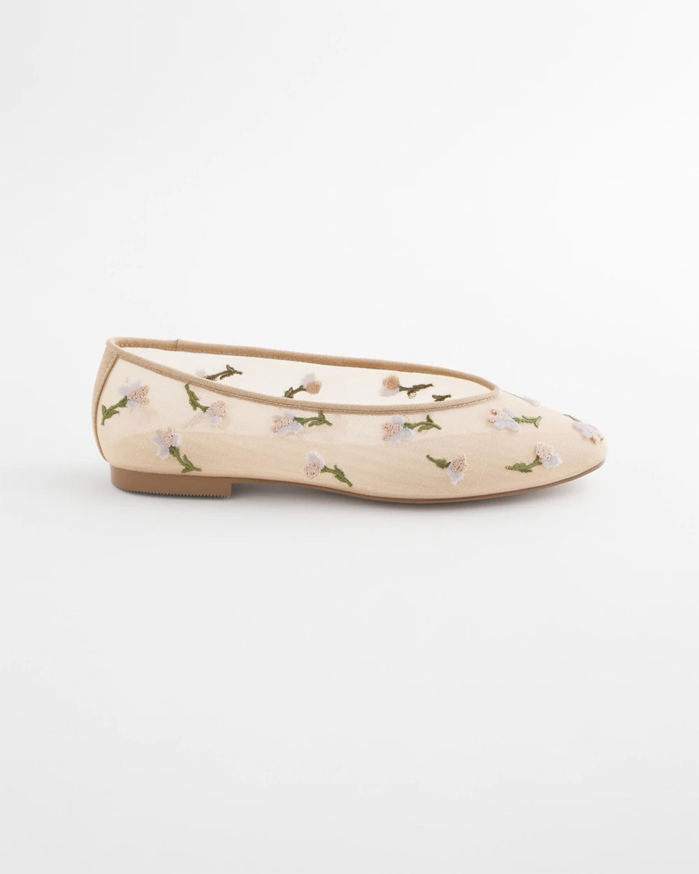 Orchid Embroidered Ballet Flats Natural - Chico's
