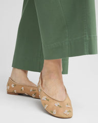 Orchid Embroidered Ballet Flats Natural - Chico's