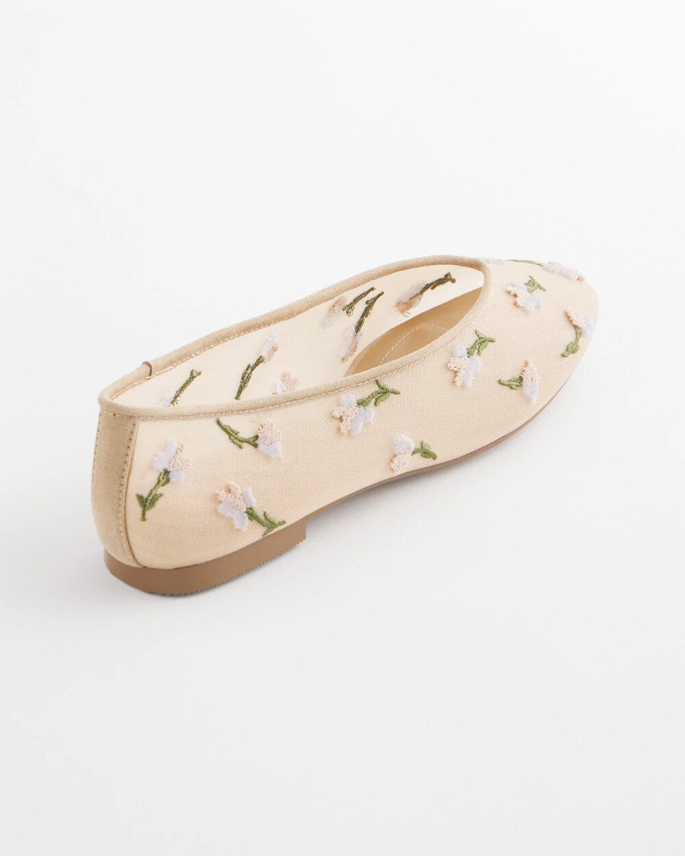 Orchid Embroidered Ballet Flats Natural - Chico's