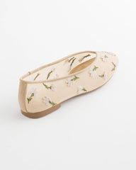 Orchid Embroidered Ballet Flats Natural - Chico's