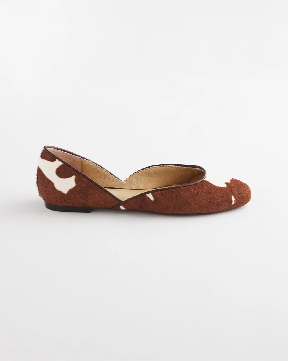Sophie Pony Haircalf Leather Flats Neutral - Chico's