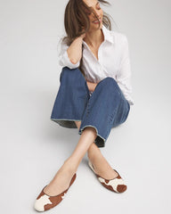 Sophie Pony Haircalf Leather Flats Neutral - Chico's
