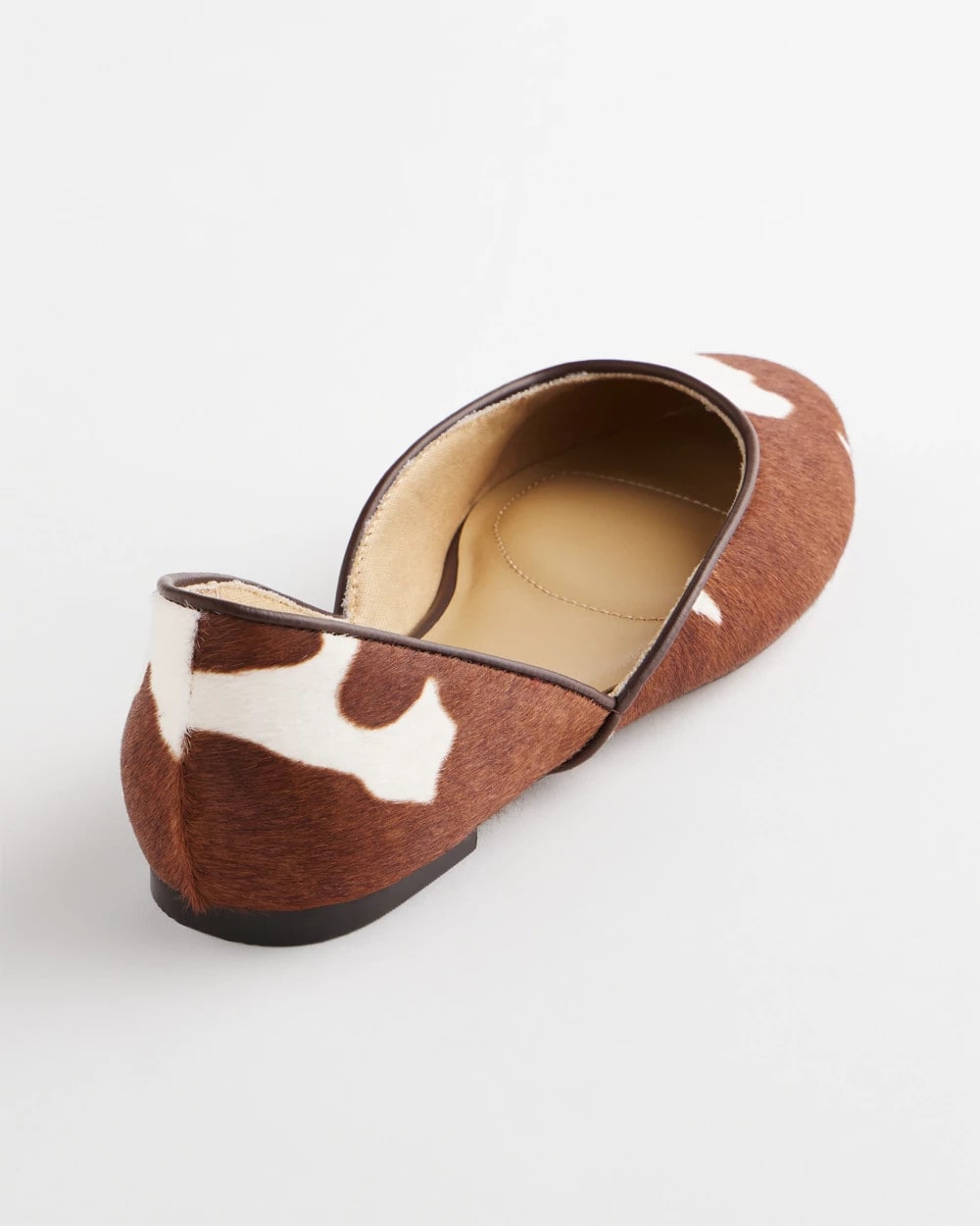 Sophie Pony Haircalf Leather Flats Neutral - Chico's