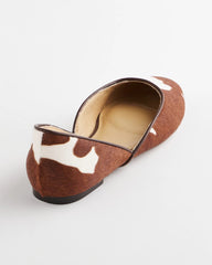 Sophie Pony Haircalf Leather Flats Neutral - Chico's