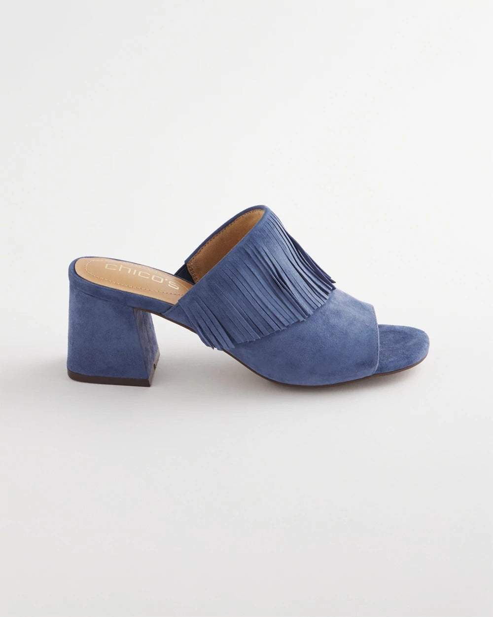 Blue Lotus Suede Fringe Block Heels Blue Lotus - Chico's
