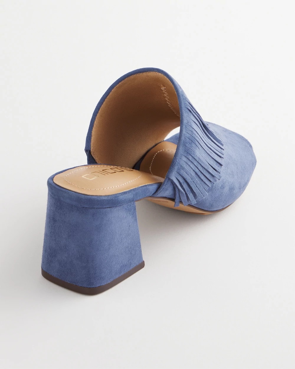 Blue Lotus Suede Fringe Block Heels Blue Lotus - Chico's