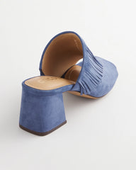 Blue Lotus Suede Fringe Block Heels Blue Lotus - Chico's
